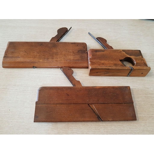 29 - 5 x Vintage Wooden Moulding Planes