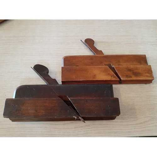 29 - 5 x Vintage Wooden Moulding Planes