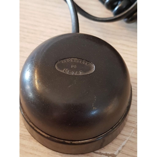 33 - Mid-Century, Circa 1950's French Black Bakelite Rotary Dial Telephone, 'Appareil Mobile BCI'