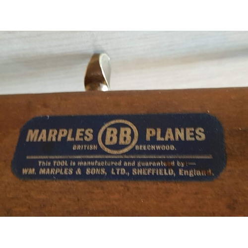 41 - Vintage Plough Plane by Marples, Stamped British Beech Wood