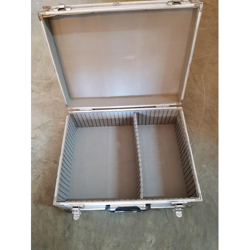 67 - Aluminium Padded Flight Case with Clasps and Handle (Approx. 42 x 34 x 18cm)