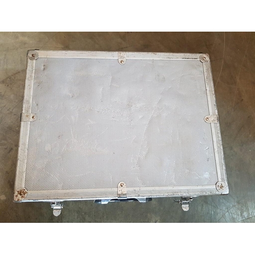 67 - Aluminium Padded Flight Case with Clasps and Handle (Approx. 42 x 34 x 18cm)