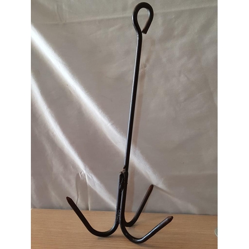 74 - Steel Grappling Hook, (Approx. 50 x 23cm)