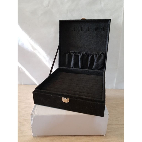 75 - Boxed New Ring Display Case (Approx. 20 x 20cm), Together with Zipped Vanity Case with Shoulder Stra... 