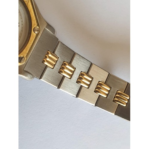 101 - Cartier Ladies Wrist Watch; 18ct Gold Octagonal Shaped Bezel on Stainless Steel Case, Automatic Move... 