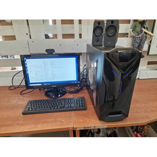 152 - Computer Lot: NZXT Gaming Tower Desktop PC with Windows 10 Pro, Cure 2 Duo CPU, 3.16GHz, 4GB RAM and... 