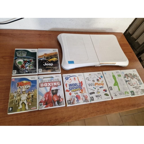 155 - Nintendo Wii Balance Board Together with 8 x Wii Games