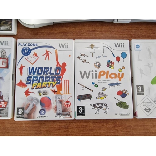 155 - Nintendo Wii Balance Board Together with 8 x Wii Games