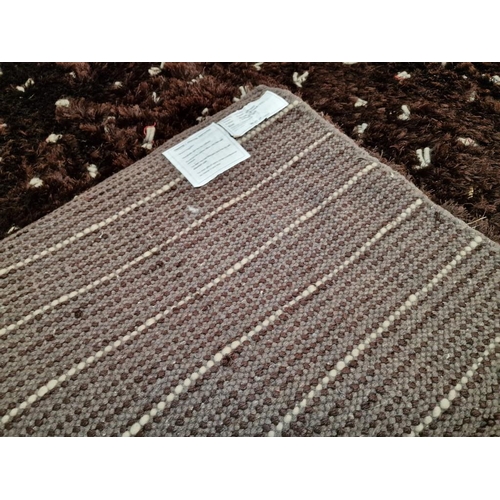 186 - 'Fancy Shaggy' Brown Deep Pile Carpet, (Approx. 155 x 225cm), (a/f)