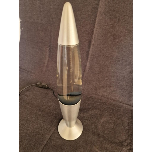 9 - Lava Lamp, (Model: 47880) with Chrome Colour Base and Blue 'Lava', (untested)