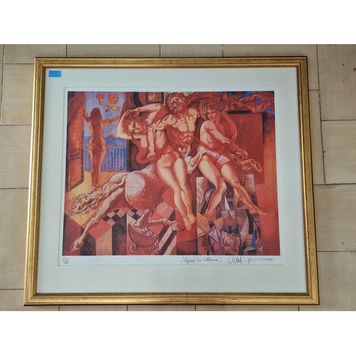 107 - Framed Limited Edition Print (23/100) Titled 'Rapture of the Savins ' , by Cypriot Artist Makariou A... 