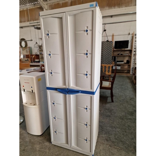 4 - Plastic Storage Cupboard, with Double Opening Doors and Adjustable Internal Shelves, (Approx. 65 x 4... 