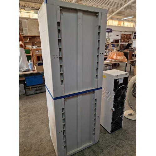 4 - Plastic Storage Cupboard, with Double Opening Doors and Adjustable Internal Shelves, (Approx. 65 x 4... 