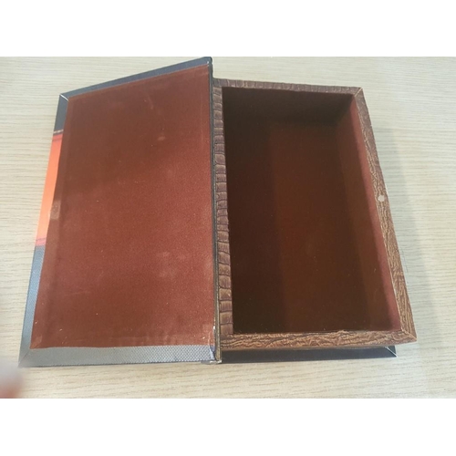 64 - Book Shaped Secret Storage Box, Titled 'Old Fashioned Flowers', (Approx. 14 x 5 x 21.5cm)