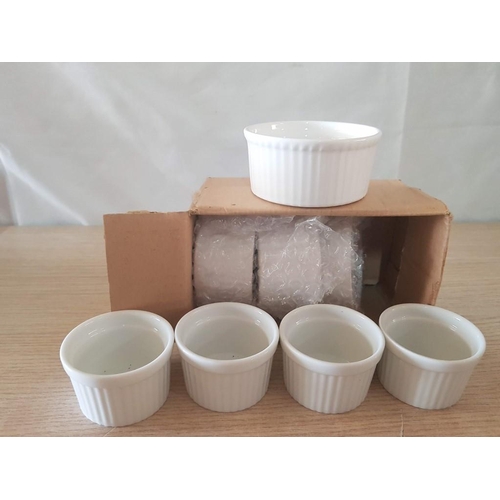 83 - Creme Brulé Set; Butane Gas Torch and 2 x Sets of 4 Ceramic Dishes, (9)