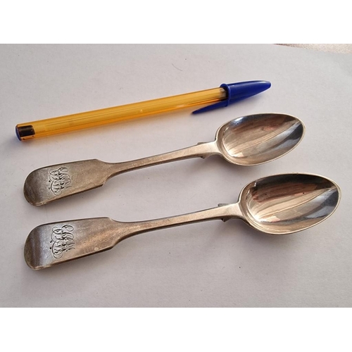 182 - Pair of Sterling Silver Spoons, (Approx. L: 14.5cm each, Total Weight: 52g)