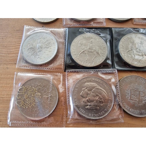 184 - Large Collection of 19 x British Crown Coins, Various Commemorative Dates, (see multiple catalogue p... 