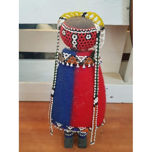 199 - 'Ndebele Dolls', South Africa Ceremonial Folk Dolls, Hand Made Beaded Dolls by the Ndebele People, (... 