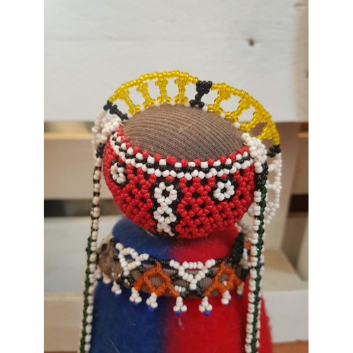 199 - 'Ndebele Dolls', South Africa Ceremonial Folk Dolls, Hand Made Beaded Dolls by the Ndebele People, (... 