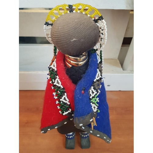 199 - 'Ndebele Dolls', South Africa Ceremonial Folk Dolls, Hand Made Beaded Dolls by the Ndebele People, (... 