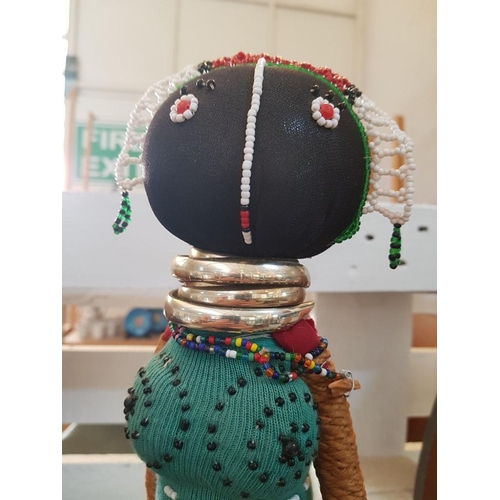 199 - 'Ndebele Dolls', South Africa Ceremonial Folk Dolls, Hand Made Beaded Dolls by the Ndebele People, (... 