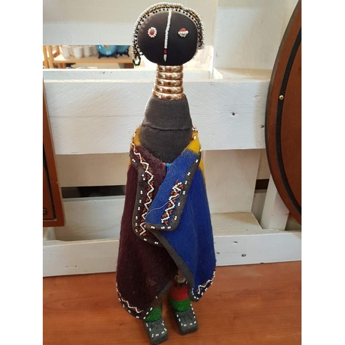 199 - 'Ndebele Dolls', South Africa Ceremonial Folk Dolls, Hand Made Beaded Dolls by the Ndebele People, (... 