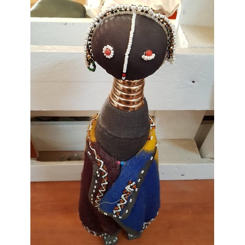 199 - 'Ndebele Dolls', South Africa Ceremonial Folk Dolls, Hand Made Beaded Dolls by the Ndebele People, (... 