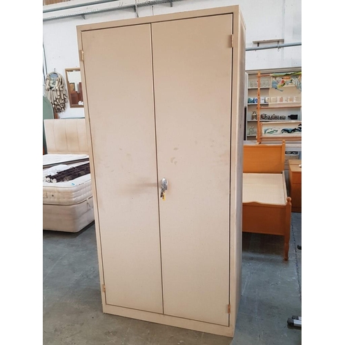 116 - 2-Door Metal Cabinet, Lockable with 2 x Keys, (Approx. 89 x 45 x 184cm)