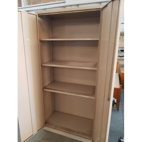 116 - 2-Door Metal Cabinet, Lockable with 2 x Keys, (Approx. 89 x 45 x 184cm)