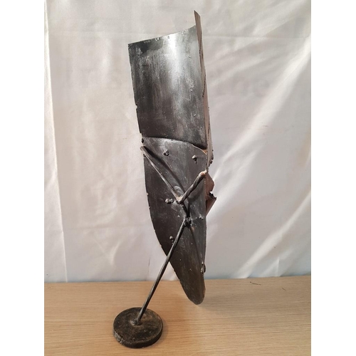 129 - Hand Made Metal Art of Traditional African Mask, (Approx. 50 x 21cm)