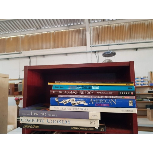 142 - Cooking Library! A Bookcase, Together with Large Collection of Assorted Cooking Books, Over 50pcs - ... 