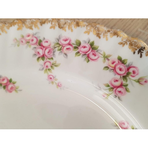 20A - Royal Albert 'Dimity Rose' Large Oval Fine Bone China Serving Dish, (Approx. 38.5 x 30cm Overall)