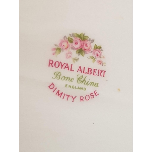 20A - Royal Albert 'Dimity Rose' Large Oval Fine Bone China Serving Dish, (Approx. 38.5 x 30cm Overall)