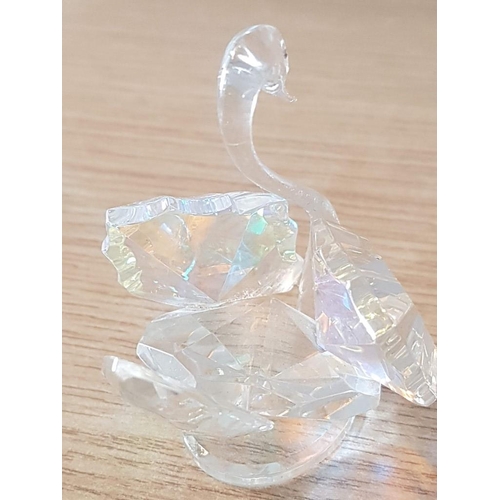 694 - Small Collection of Swarovski Crystal; Pair / 2 x Camels #247683 (Approx. H: 12cm) and Crystal Swan,... 