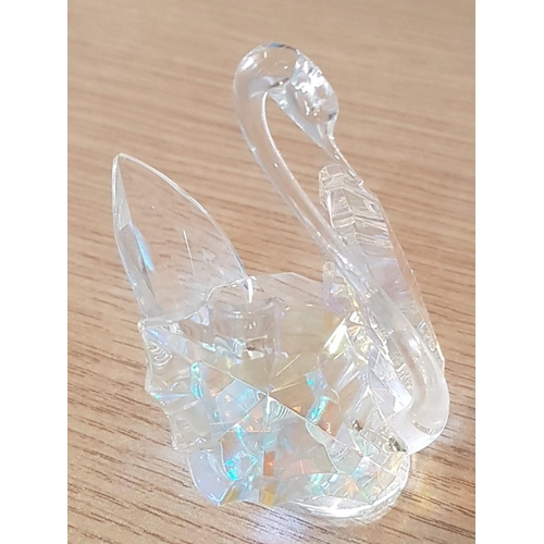 694 - Small Collection of Swarovski Crystal; Pair / 2 x Camels #247683 (Approx. H: 12cm) and Crystal Swan,... 