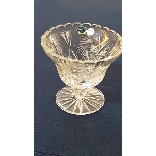 680 - Bohemia Crystal Vase (H: 20.5cm), and Sweet Dish / Bowl (Ø: 12.5cm, H: 11cm), (2)