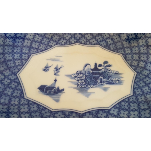 683 - 'Royal Canton' by David Guerra, Decorative Blue & White Porcelain Candy Dish, (Approx. 21 x 16.5cm),... 