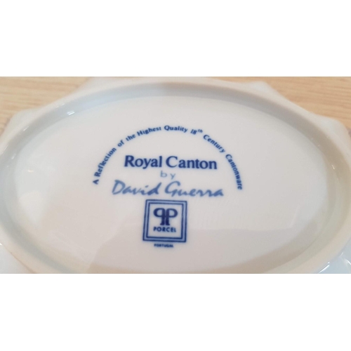 683 - 'Royal Canton' by David Guerra, Decorative Blue & White Porcelain Candy Dish, (Approx. 21 x 16.5cm),... 