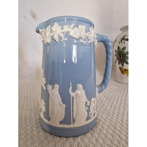 390 - Portmeirion 'Botanic Garden' Bone China Vase with Blue Passion Flower Design, (Approx. H: 21cm), Tog... 