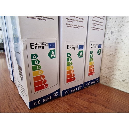 505 - 15 x LED Energy Saving Lamps / Light Bulbs; 35000H Life Time, 9w, E27, 3000k, Unused in Boxes, (15)