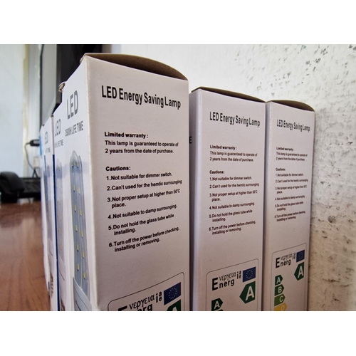 505 - 15 x LED Energy Saving Lamps / Light Bulbs; 35000H Life Time, 9w, E27, 3000k, Unused in Boxes, (15)