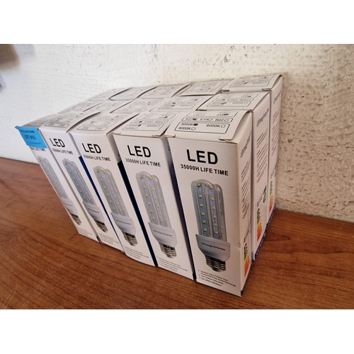 506 - 15 x LED Energy Saving Lamps / Light Bulbs; 35000H Life Time, 9w, E27, 3000k, Unused in Boxes, (15)