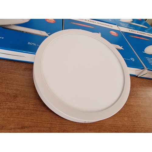 507 - 6 x Round &/or Square, LED Light Panels, 18W, Energy Saving, (Approx. Ø: 21cm), Unused in Box, (6)