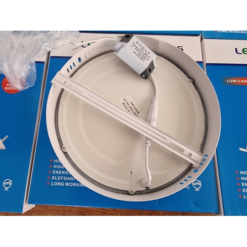 507 - 6 x Round &/or Square, LED Light Panels, 18W, Energy Saving, (Approx. Ø: 21cm), Unused in Box, (6)