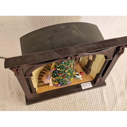 16 - Decorative Illuminated 3D Christmas Scene Box Frame (Free Standing or Wall Hanging), (Approx. 30 x 1... 