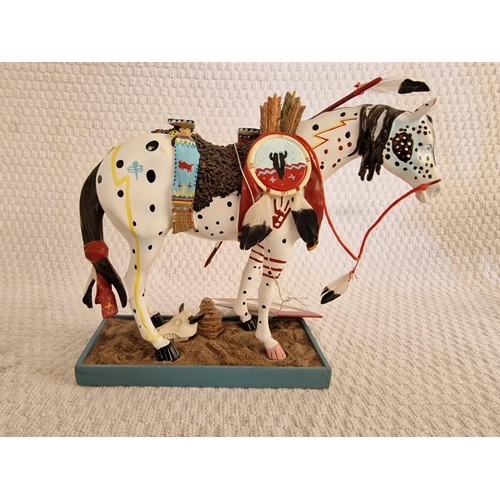 28 - 3 x Collectable 'Trail of the Painted Ponies' Figurines / Ornaments; Numbered Pieces; #1452 War Pony... 