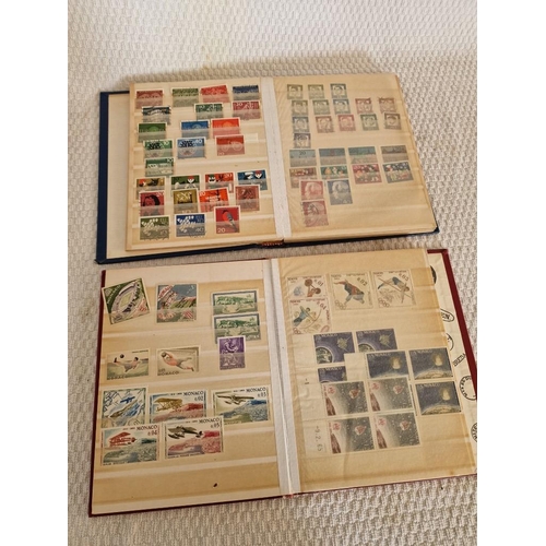 164 - 2 x Vintage Stamp Albums, with Large Collection of Assorted World Stamps, Incl. Vatican, Monaco, New... 