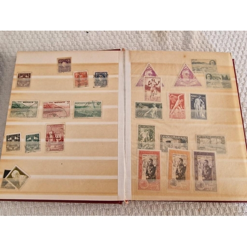 164 - 2 x Vintage Stamp Albums, with Large Collection of Assorted World Stamps, Incl. Vatican, Monaco, New... 