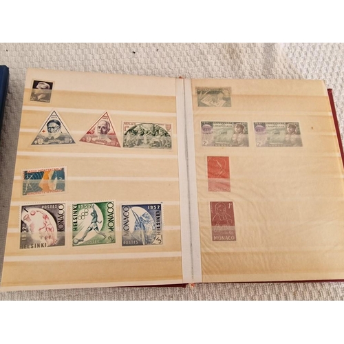 164 - 2 x Vintage Stamp Albums, with Large Collection of Assorted World Stamps, Incl. Vatican, Monaco, New... 