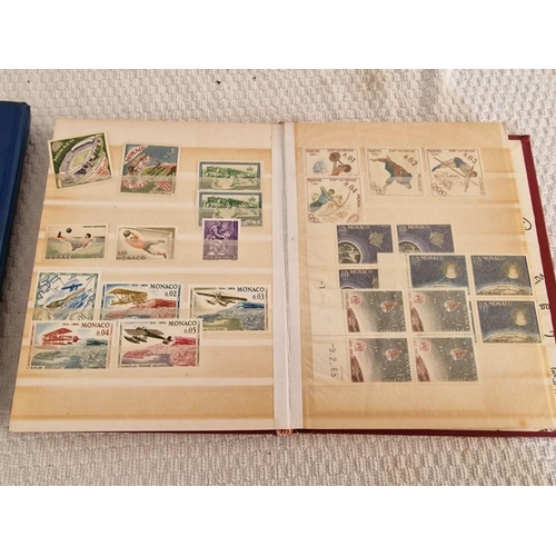 164 - 2 x Vintage Stamp Albums, with Large Collection of Assorted World Stamps, Incl. Vatican, Monaco, New... 